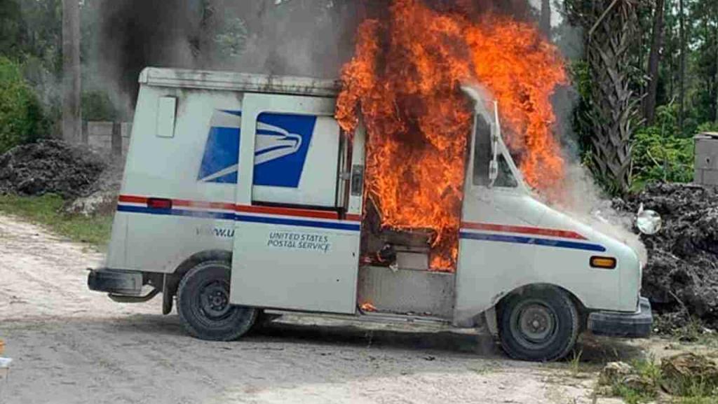 Florida Postal Truck Fire