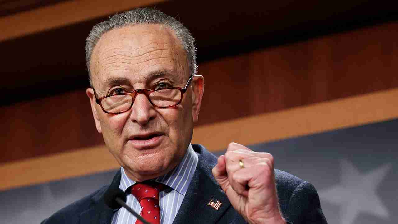 U.S. Senate Majority Leader Schumer holds news conference at the U.S. Capitol in Washington