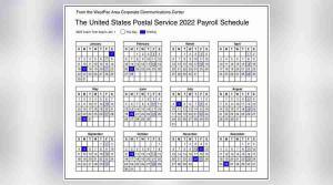 Calendar Shows 2022 USPS Payroll Schedule - Postal Times