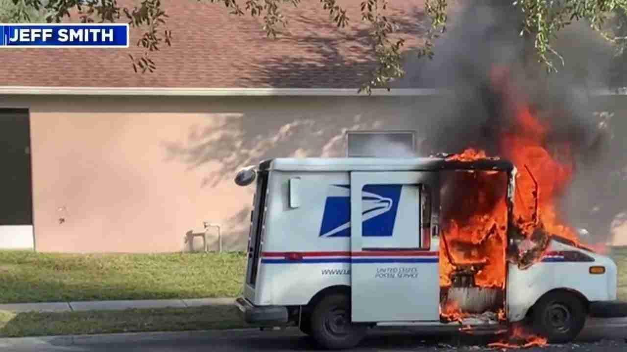 Mail truck catches fire in Orange County, FL; US Postal Service investigating