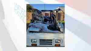 Postal Service truck destroyed in fire; letter carrier not injured