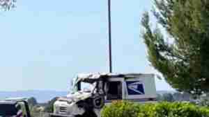 California postal truck fire