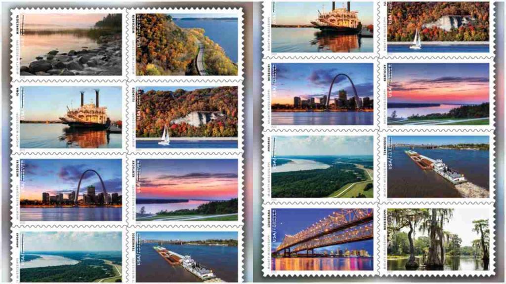 Stamps celebrate Mississippi River