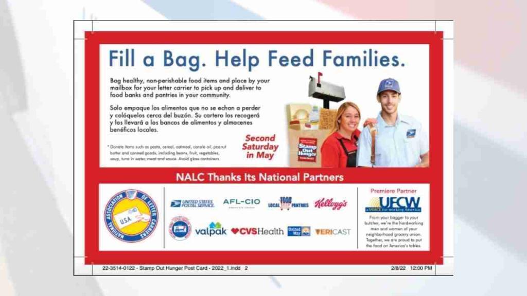 Letter Carriers' Annual Food Drive Set for Saturday Throughout Nation