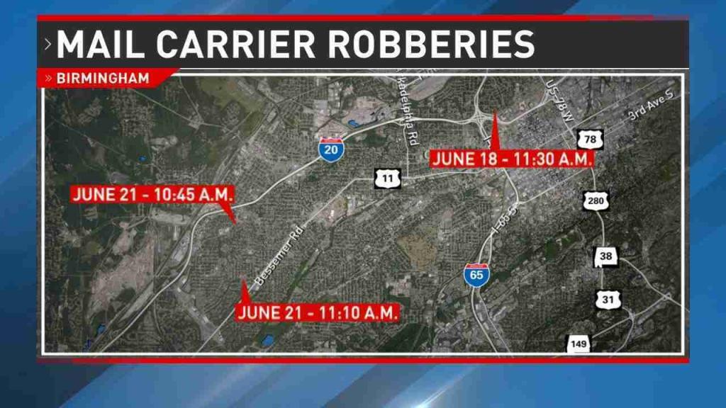 50000 Reward Offered For Information On Robberies Of Usps Mail Carriers In Birmingham Postal 5573