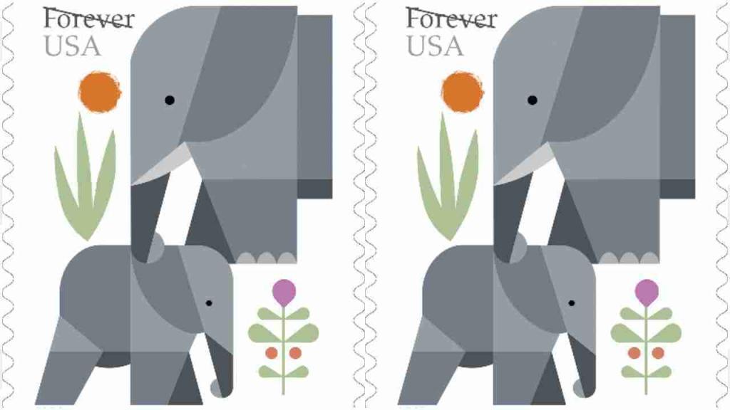 Postal Service To Feature Elephants on Forever Stamps