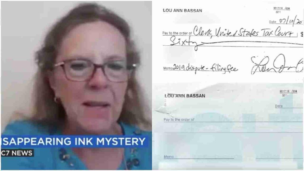 San Francisco woman mails check to IRS, has it returned with all ink vanished