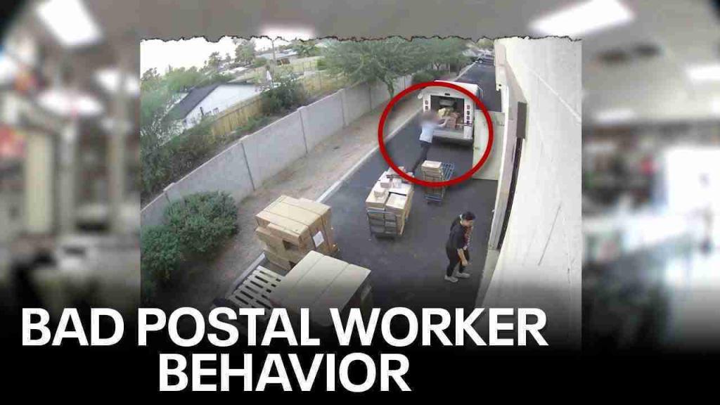 ‘Unacceptable behavior’: USPS employee caught on camera hurling packages into mail truck