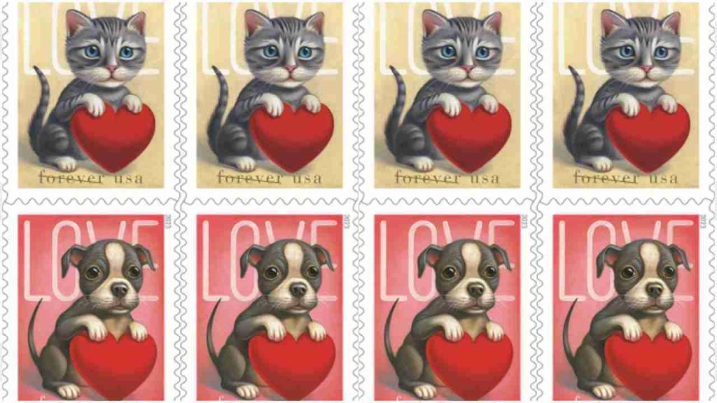 Puppy, kitten star on new Love stamps