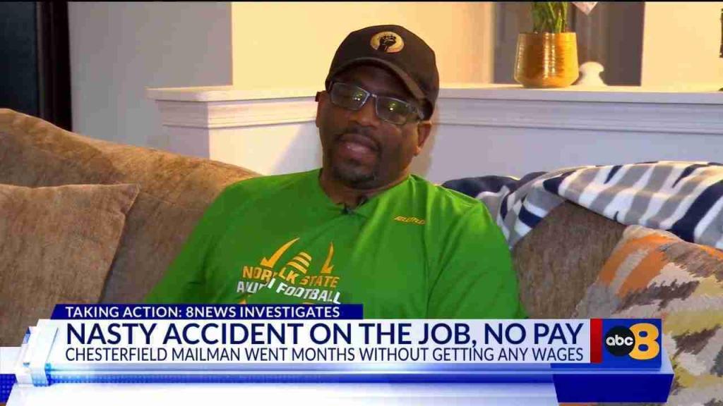 Chesterfield mail carrier injured in accident at work, goes months without compensation
