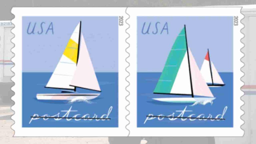 Forever Sailboat Postcard Stamps Issued Sunday