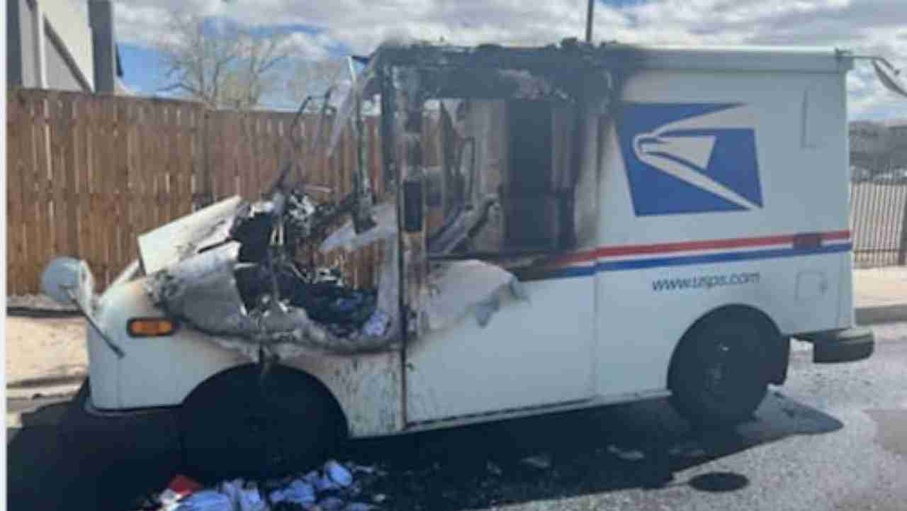 New Mexico Mail Truck Fire