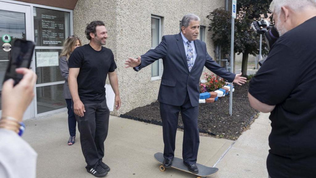 Skateboarder, new stamps feted in NY