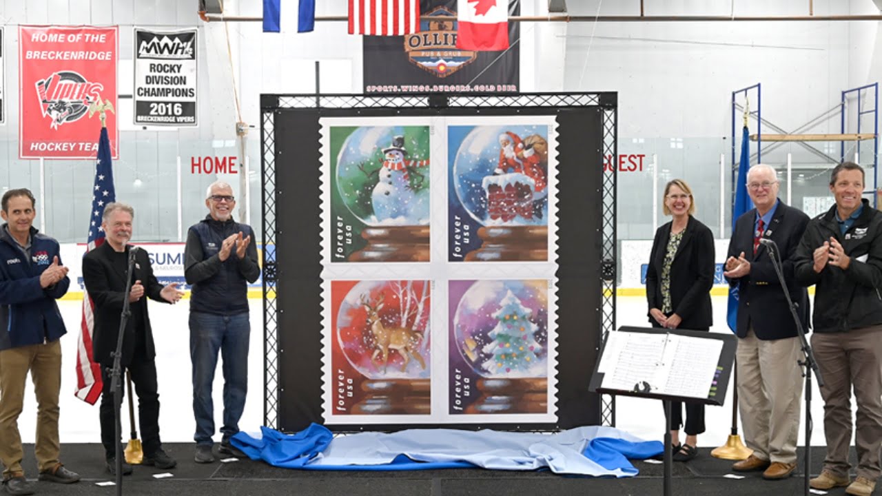 Postal Service dedicated its Snow Globe stamps on Sept. 19