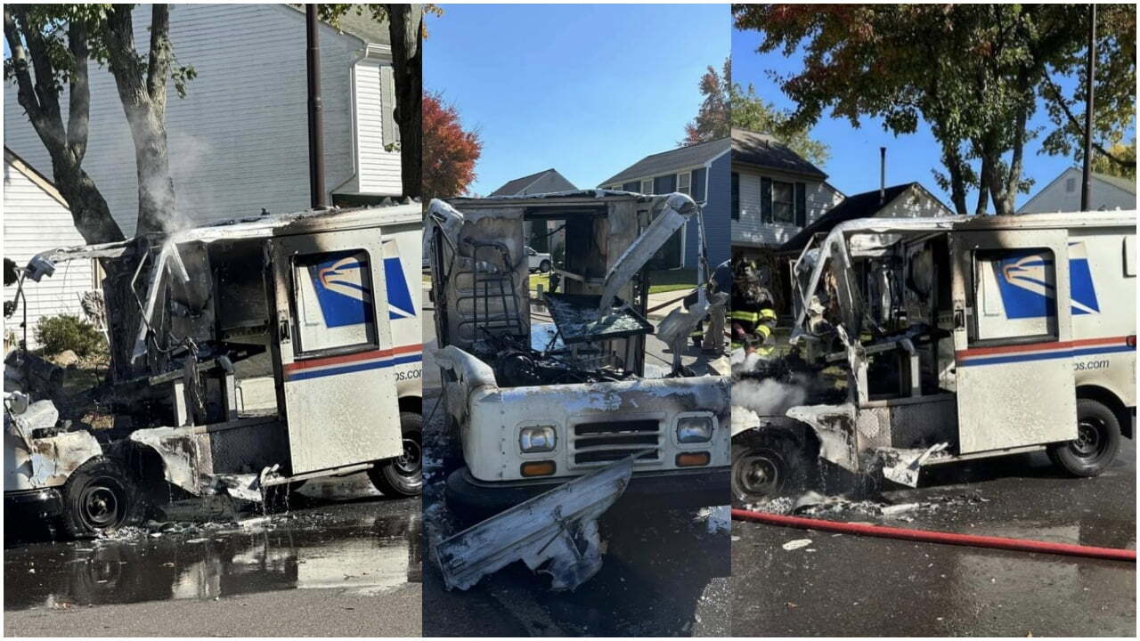 PA Mail truck fire