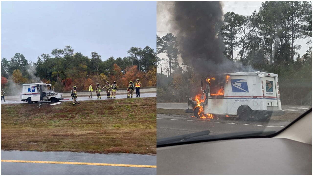 Postal Truck Fire - North Carolina