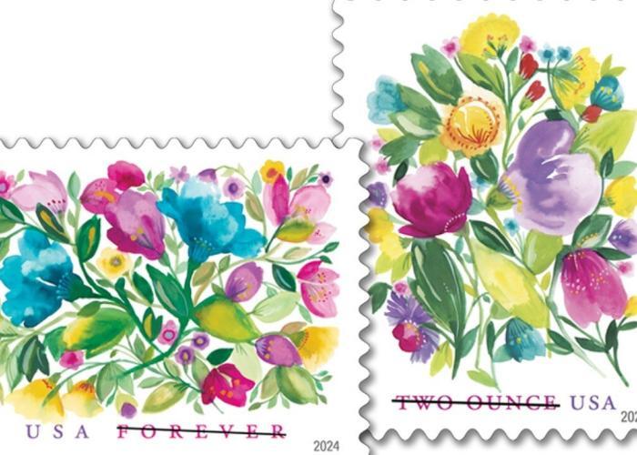 Postal Service Issues Celebration Blooms and Wedding Blooms stamps
