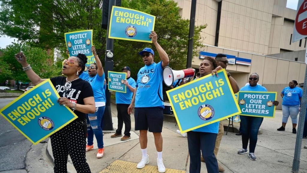 With assaults and robberies on the rise, postal workers rally in Baltimore for better protection