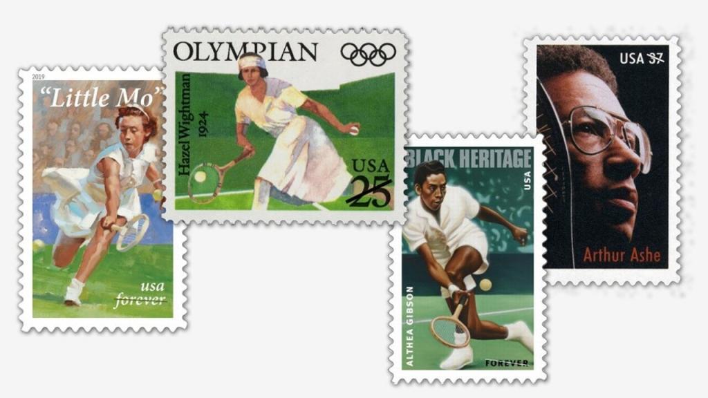 USPS has featured several of the greatest U.S. tennis players on stamps