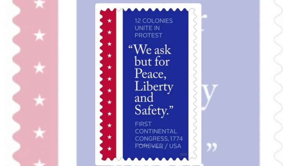 Stamp Announcement 24-34: First Continental Congress, 1774 Stamp