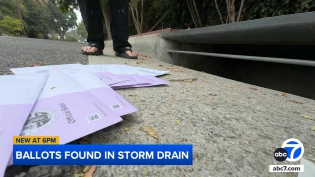 Southern California man discovers stack of mail-in ballots in storm drain