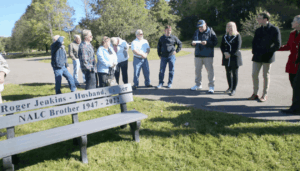 Memorial bench dedicated for longtime Franklin letter carrier