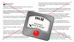 No proof US Postal Service ‘recently changed the delivery method’ of ballots to hide fraud