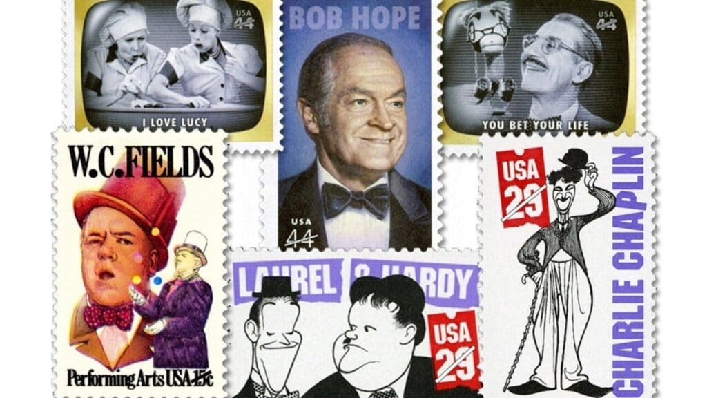 The jesters, comedians and funny classics USPS has honored with stamps