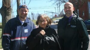 This postmaster and letter carrier came to the aid of a customer being attacked by a dog