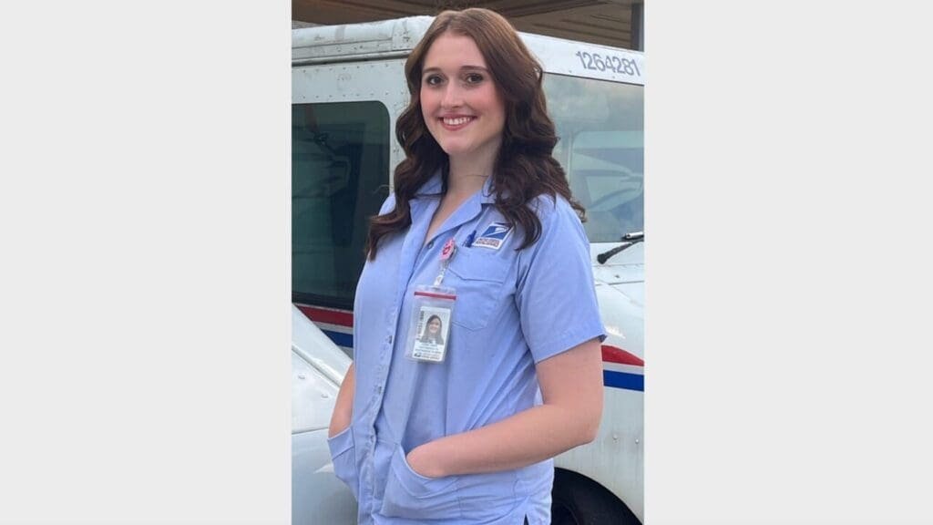 A postal employee reported a house fire, helping avert a total loss