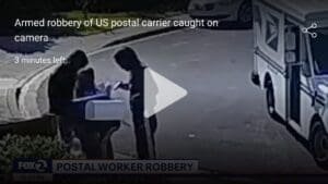Terrifying armed robbery of U.S postal carrier in East Bay caught on camera
