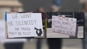 Postal Worker protests across the country