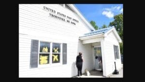 Maine State Police investigating offensive language, swastika painted on post office