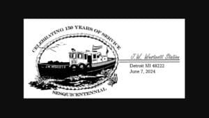 Detroit Post Office Celebrates 150 Years of Service by J. W. Westcott, 45-foot contract mail boat out of Detroit
