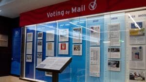 A new mail-voting exhibition is a reminder that its use dates back to the Civil War