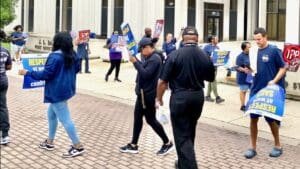 Postal workers protest across the country