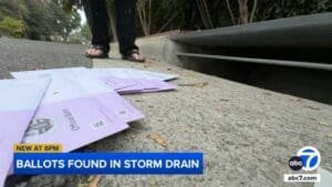 Southern California man discovers stack of mail-in ballots in storm drain