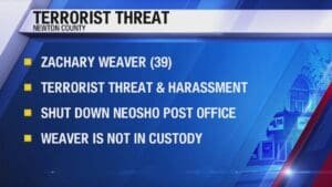 Alleged threats shut down Neosho post office, Joplin man charged