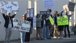 USPS employees rally in Midtown demanding better wages and working conditions