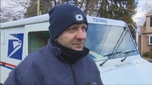 Mailman helps extinguish fire during postal route before firefighters arrive