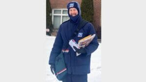 A letter carrier becomes a cover model and university students learn about USPS