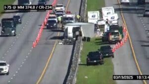USPS workers rally to recover mail after semi-truck flip on I-75 in Florida