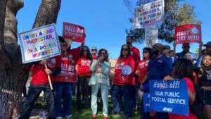 Postal workers come together in nationwide protests against DOGE changes to USPS