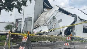 U.S. Post Office Distribution Center partially collapses in Tampa