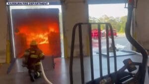 Massive truck fire: Fairburn FD stops flames at post office warehouse