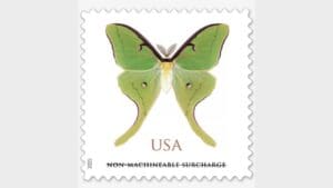 This stamp makes a graceful landing