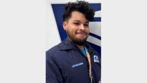 This postal employee came to the aid of a woman who had fallen and broken a rib