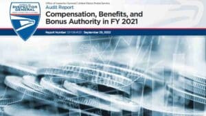 USPS OIG - Compensation, Benefits, and Bonus Authority in FY 2021