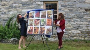 The Shaker Design stamps are dedicated in Massachusetts