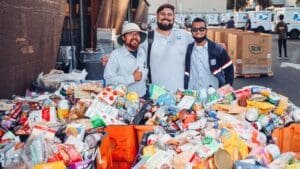 USPS employees are getting ready to collect food